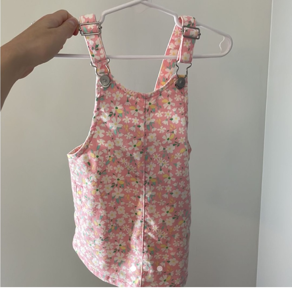 Denim overall dress kids